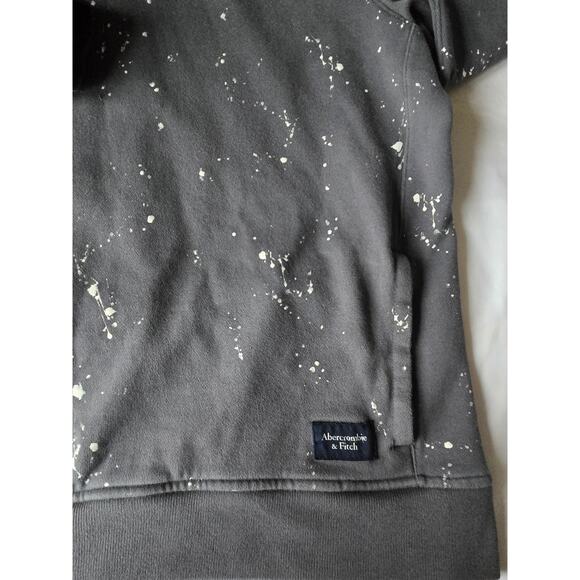 Abercrombie & Fitch Distressed PaintShop Splatter DarkGray Streetwear Hoodie L - Picture 4 of 8